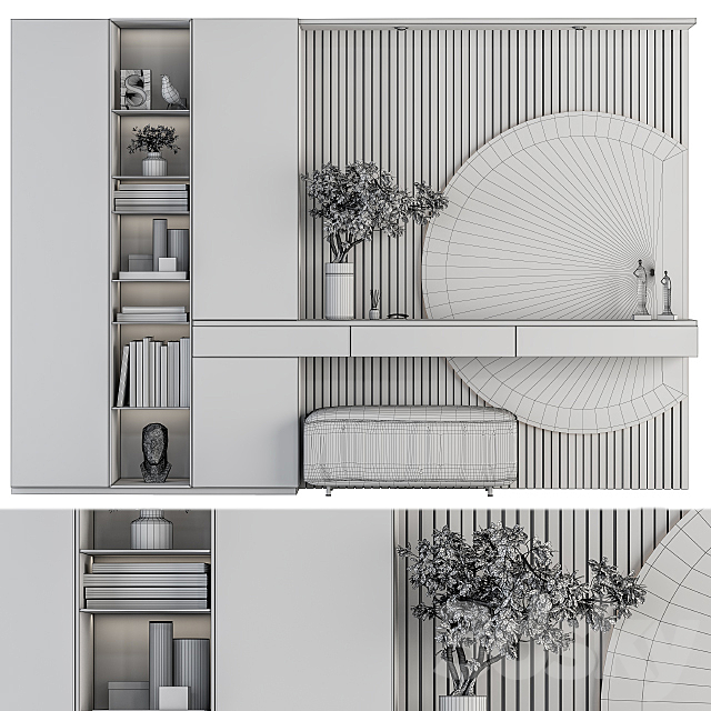 Hallway 23 – White and Wood Set 3DS Max Model - thumbnail 5