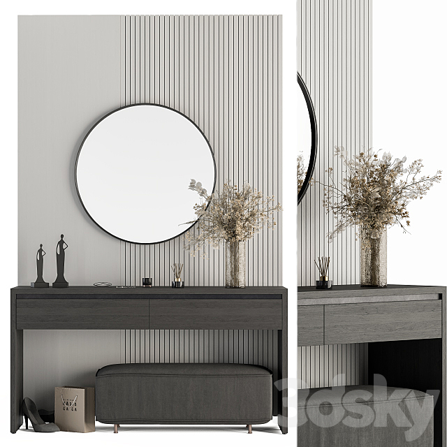 Hallway 26 – Black and Gray Entrance 3DSMax File - thumbnail 1