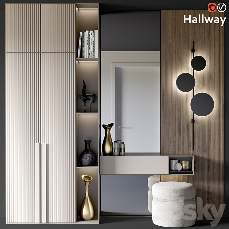 Hallway 3DS Max Model - thumbnail 1