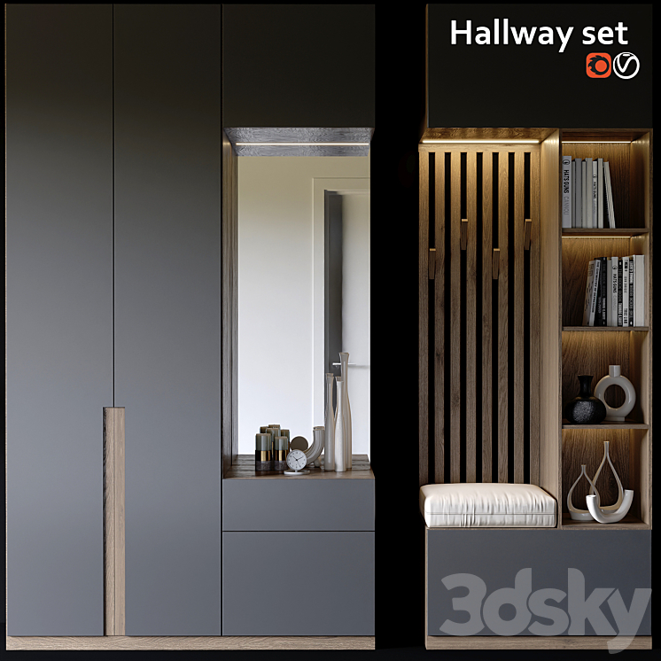 Hallway 3DS Max Model - thumbnail 1