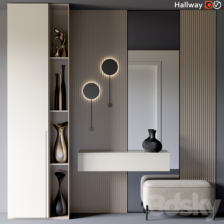 Hallway 3DS Max Model - thumbnail 1