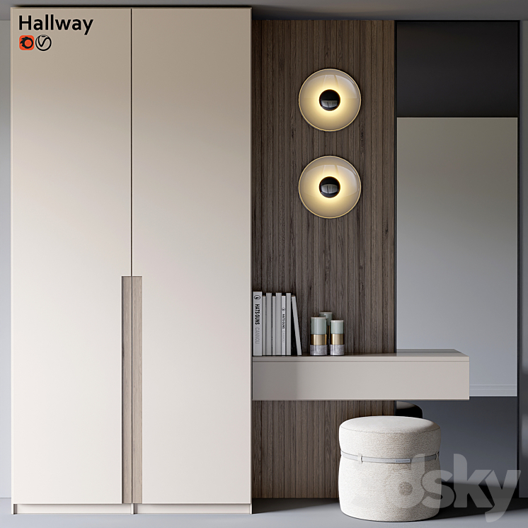 Hallway 3DS Max Model - thumbnail 1