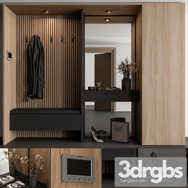 Hallway 57 – black and wood entrance - thumbnail 1