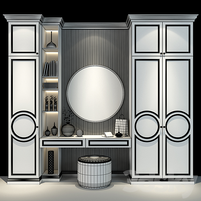 Hallway | Furniture cabinet | set 390 3ds Max - thumbnail 2