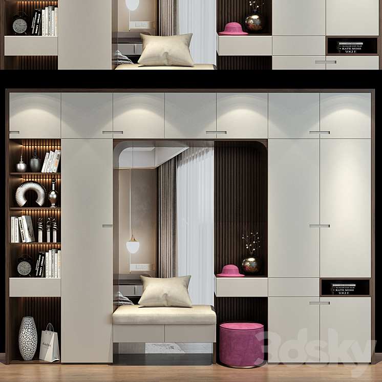 Hallway | Furniture cabinet | set 492 3DS Max Model - thumbnail 1