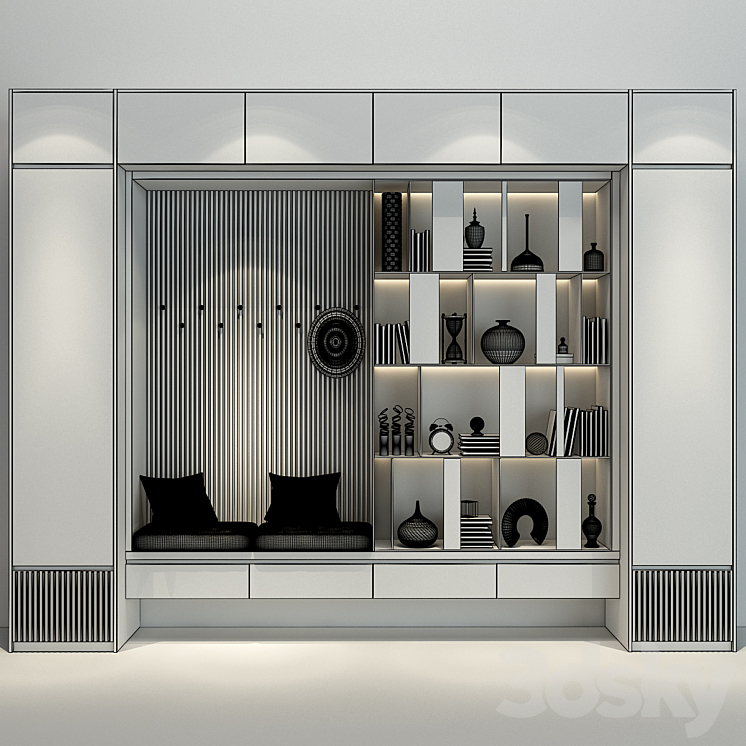 Hallway | Furniture cabinet | set 494 3DS Max Model - thumbnail 2