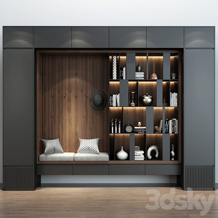 Hallway | Furniture cabinet | set 494 3DS Max Model - thumbnail 3