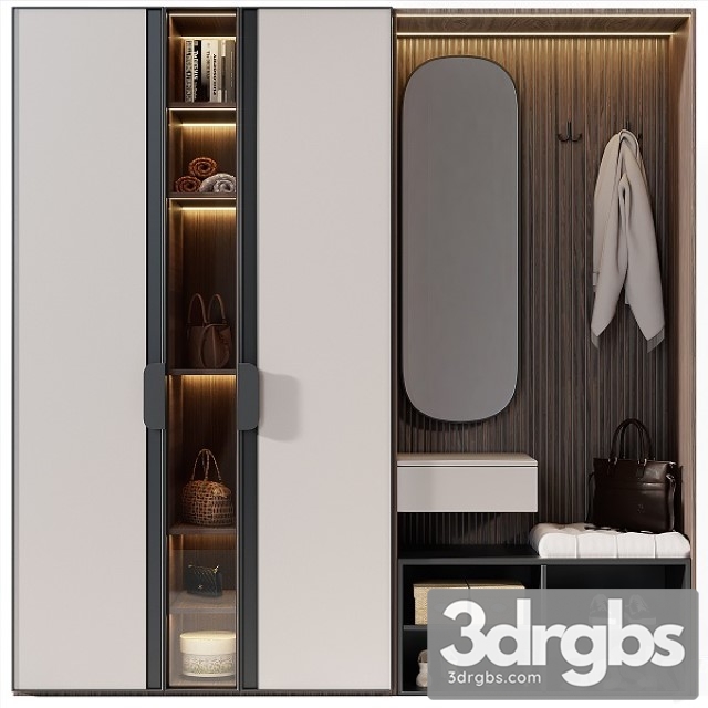 Hallway Furniture Modern 1 3dsmax Download - thumbnail 1