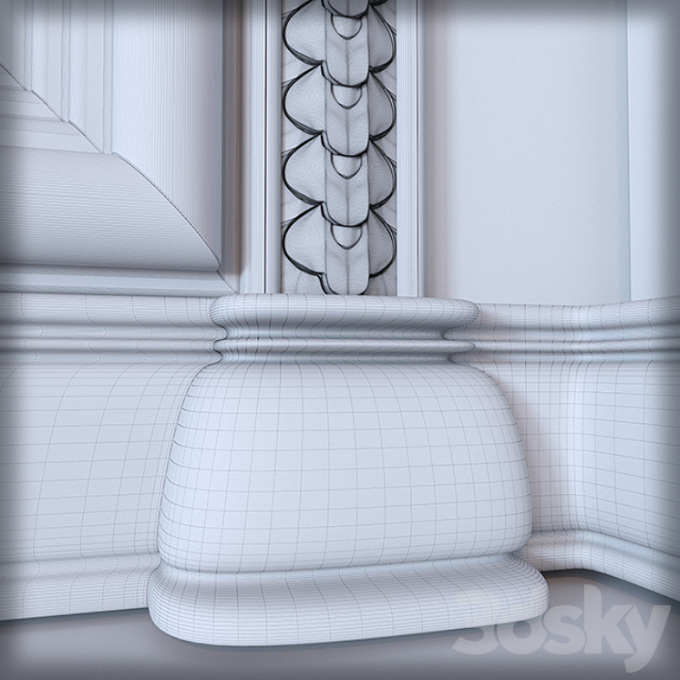 Hallway Siena Avorio 3DS Max - thumbnail 2