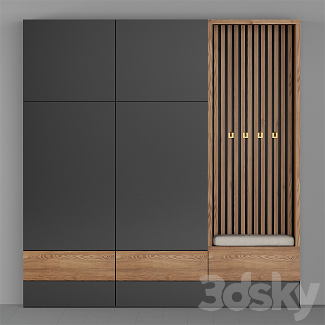 hallway_furniture_003 3ds Max - thumbnail 1