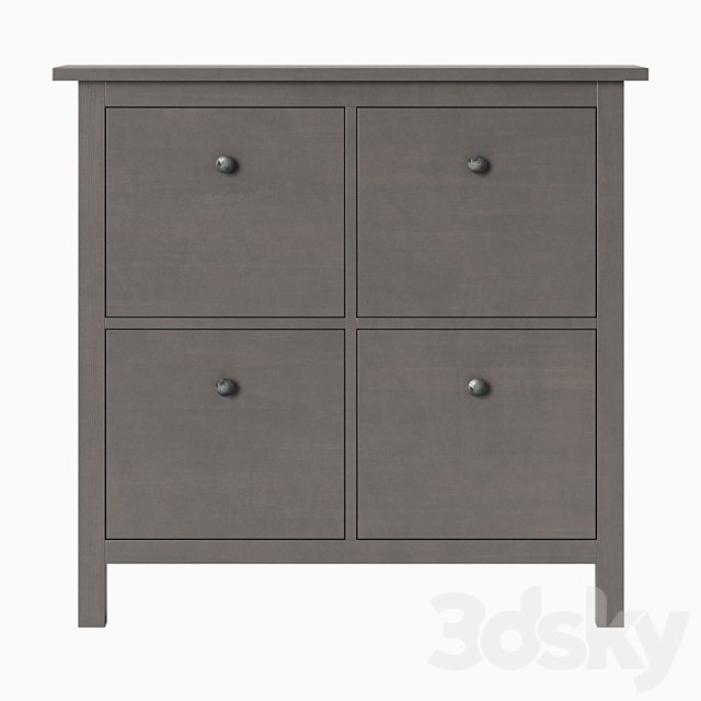 IKEA HEMNES Shoe cabinet with 4 compartments 3DSMax File - thumbnail 3