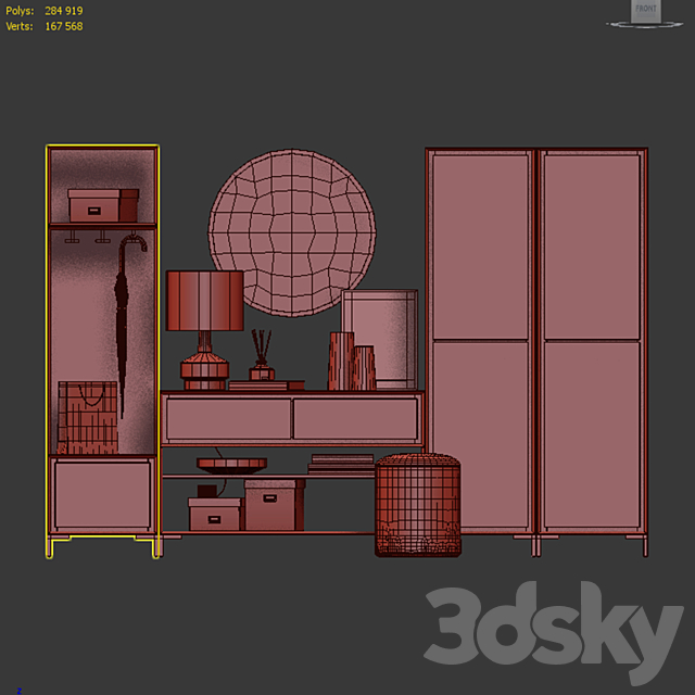 West Elm Hallway Composition 4 3DSMax File - thumbnail 7