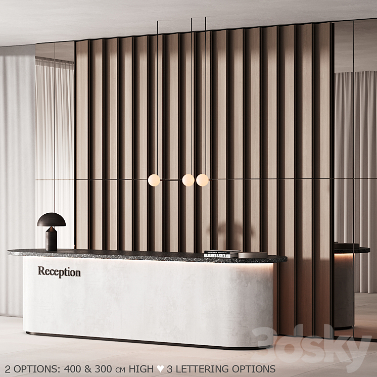 181 office furniture 01 reception desk 01 3DS Max - thumbnail 1