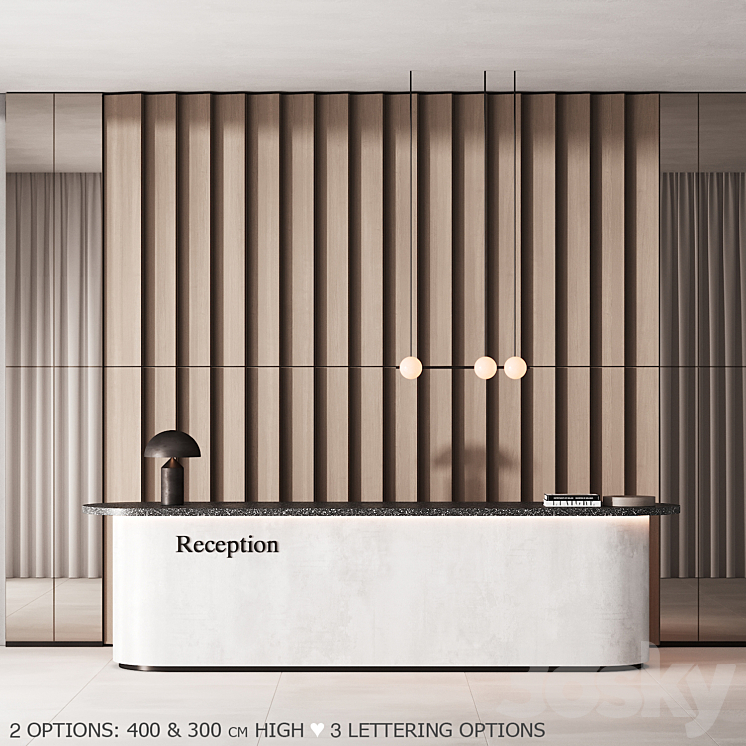 181 office furniture 01 reception desk 01 3DS Max - thumbnail 2