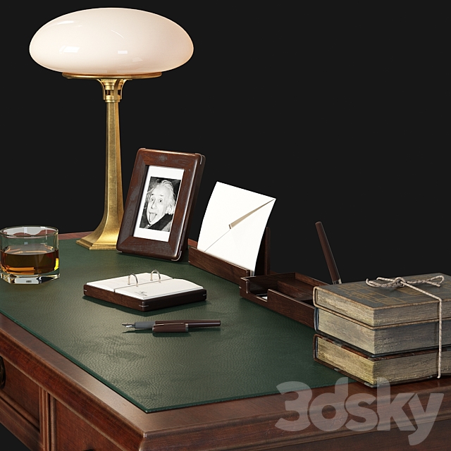 20th Century Writing desk 3DSMax File - thumbnail 2