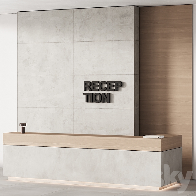 253 office furniture 12 reception desk 07 3DS Max Model - thumbnail 4