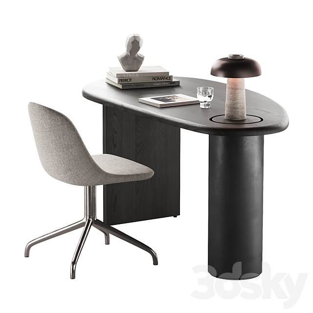 418 office furniture 22 workplace 07 Audo menu space The Eclipse Desk 01 3DS Max Model - thumbnail 5