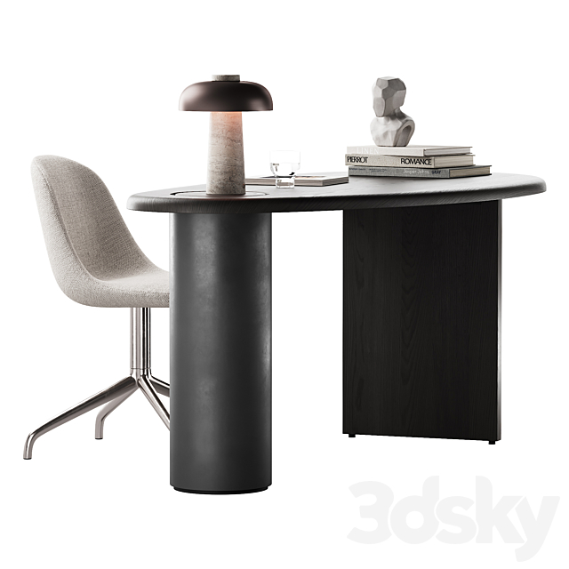 418 office furniture 22 workplace 07 Audo menu space The Eclipse Desk 01 3DS Max Model - thumbnail 6