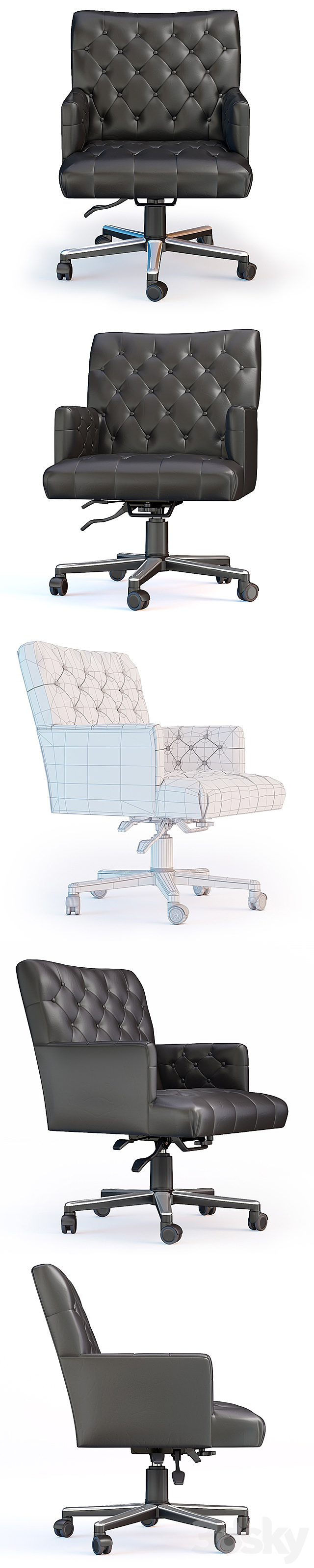 A.Rudin armchair No762 3ds Max - thumbnail 3