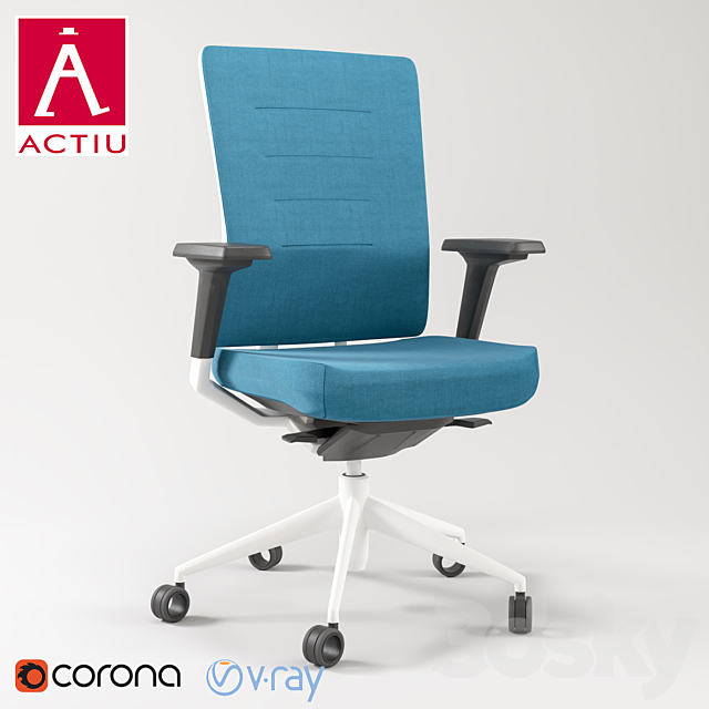 Actiu TNK Flex Office Chair 3ds Max - thumbnail 1