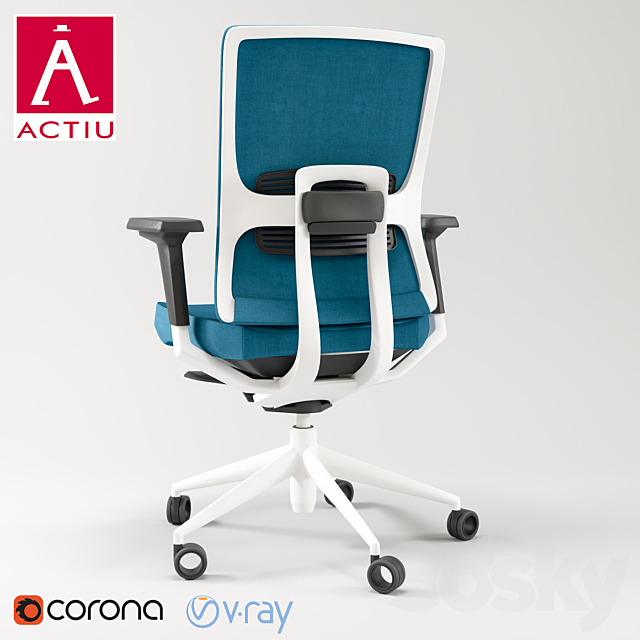 Actiu TNK Flex Office Chair 3ds Max - thumbnail 2