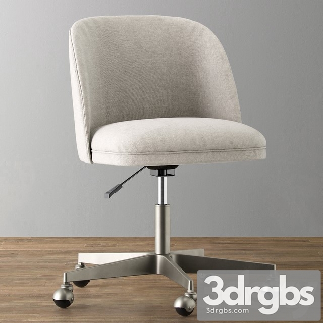 Alessa Upholstered Desk Chair 3dsmax Download - thumbnail 1