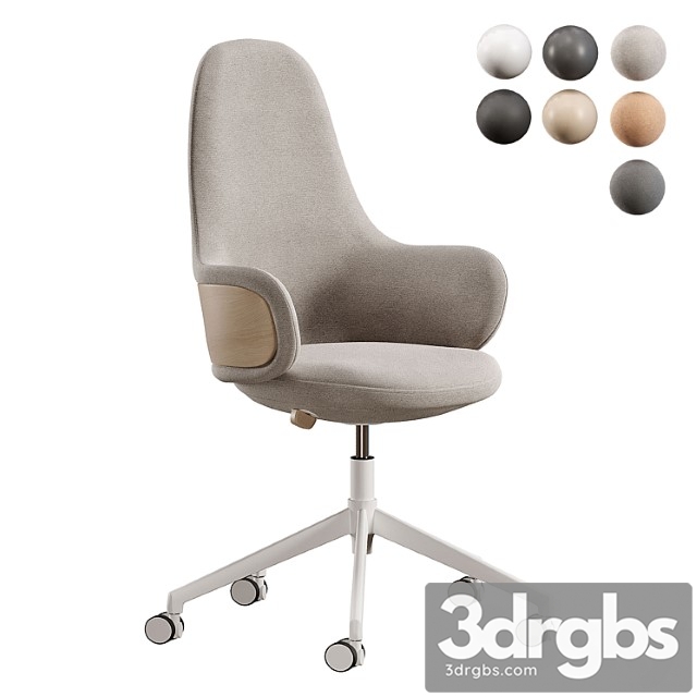 Alki Lan Office Chair 1 3dsmax Download - thumbnail 1