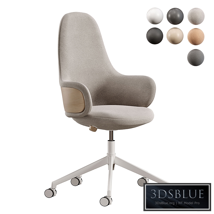 Alki Lan Office Chair 3DS Max - thumbnail 3