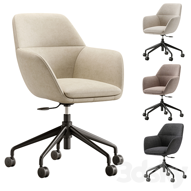 AMEDEE Office chair. Ligne Roset 3ds Max - thumbnail 1