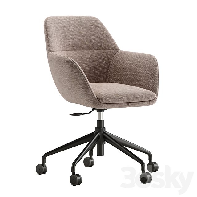 AMEDEE Office chair. Ligne Roset 3ds Max - thumbnail 3