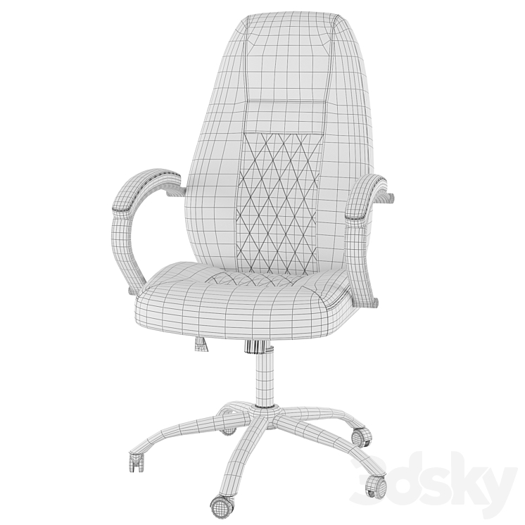 Aragon office chair 3DS Max - thumbnail 2