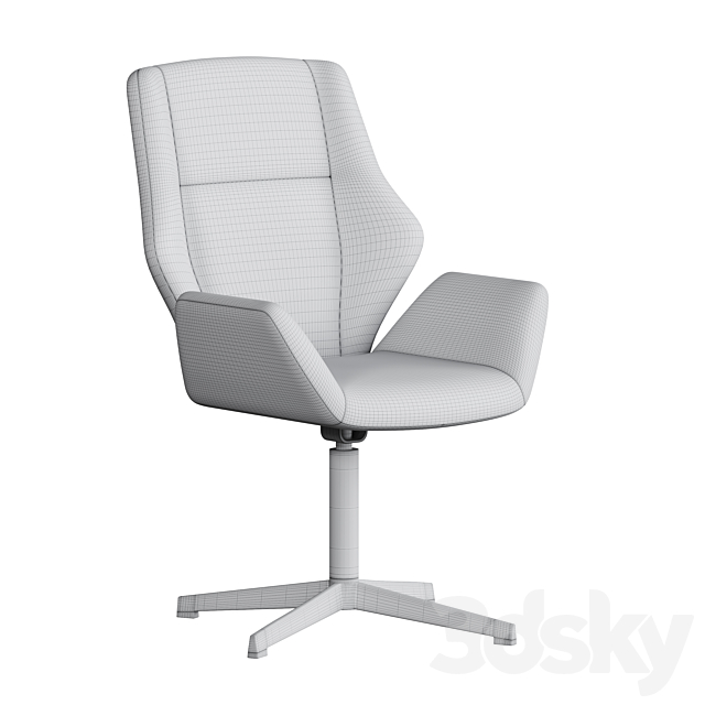 Arlon Office chair rotation 3DS Max Model - thumbnail 4