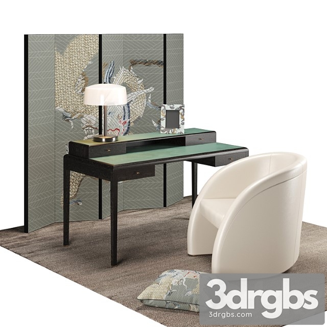 Armani Casa Desk Set 1 3dsmax Download - thumbnail 1