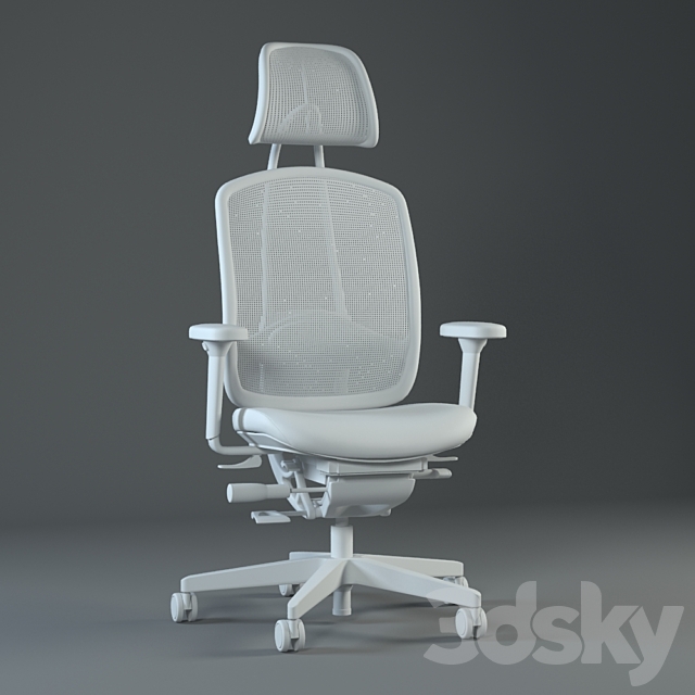 Armchair AluMedic 10 3DS Max Model - thumbnail 2