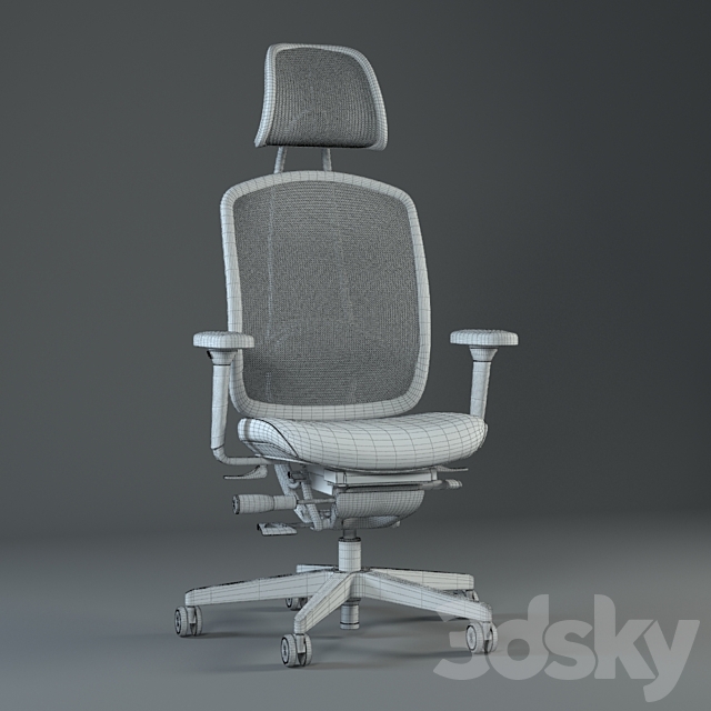 Armchair AluMedic 10 3DS Max Model - thumbnail 3