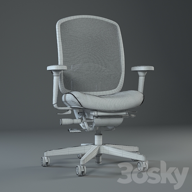 Armchair AluMedic 5 3DS Max Model - thumbnail 3