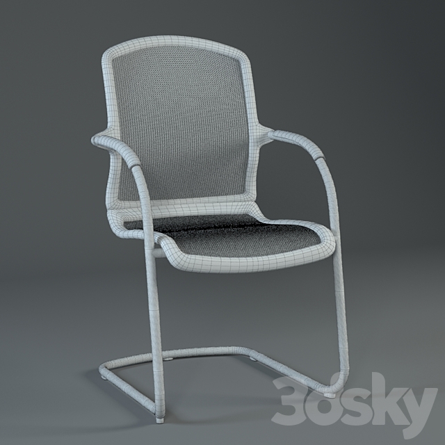 Armchair AluMedic 70 3DS Max Model - thumbnail 3