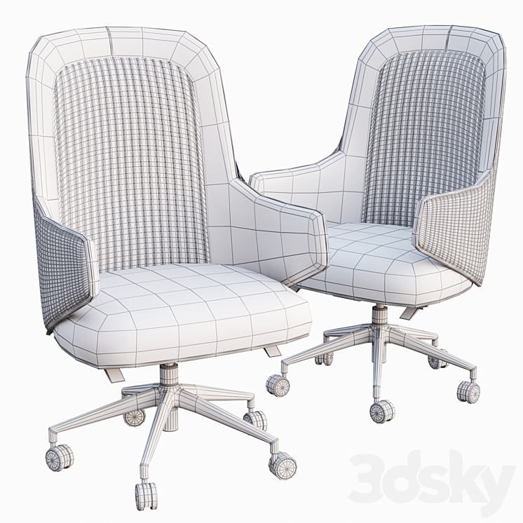 AVE Diva Office Chair 3DS Max - thumbnail 2