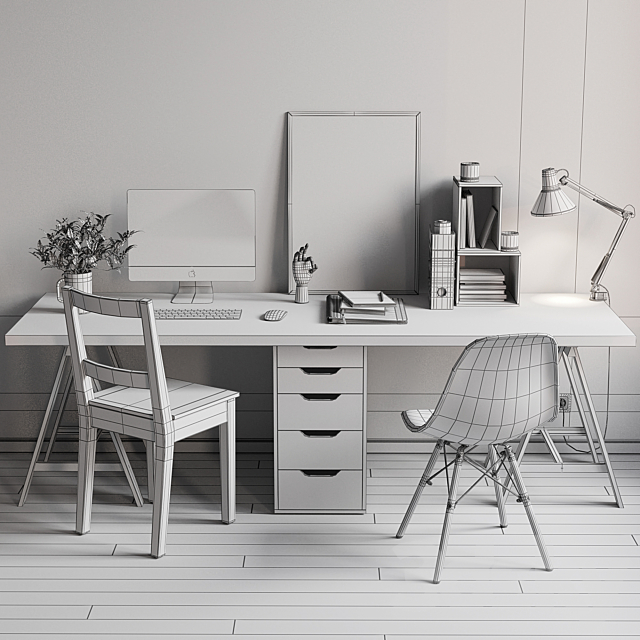 AVE IKEA WorkSpace 3DSMax File - thumbnail 3