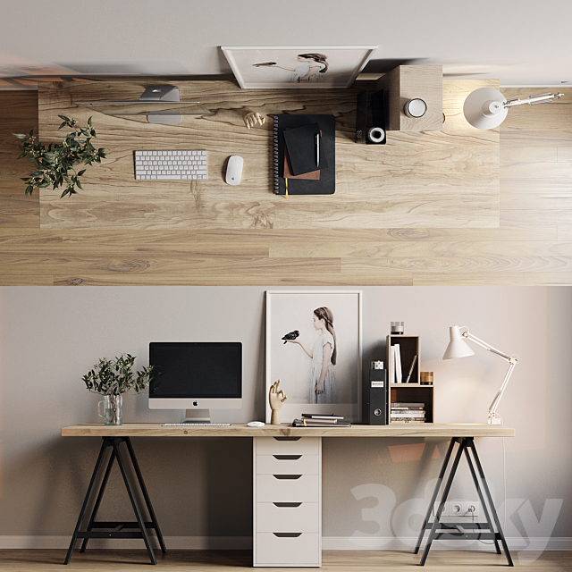 AVE IKEA WorkSpace 3DSMax File - thumbnail 4