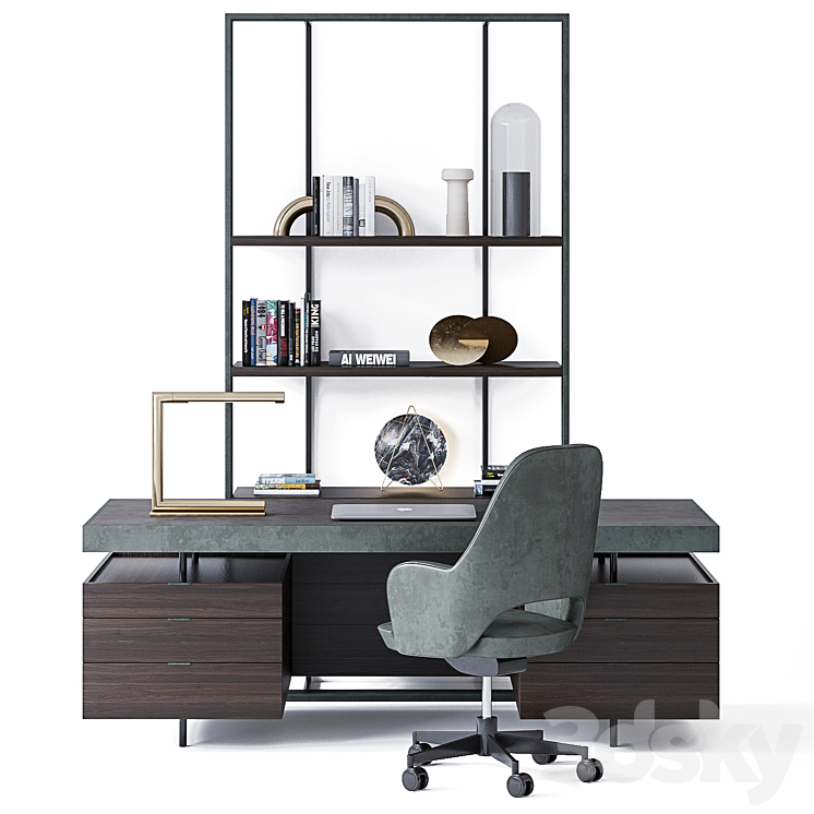 Baxter Bourgeois Office set 3DS Max Model - thumbnail 3