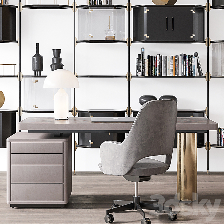 Baxter Office set 2 3DS Max Model - thumbnail 2