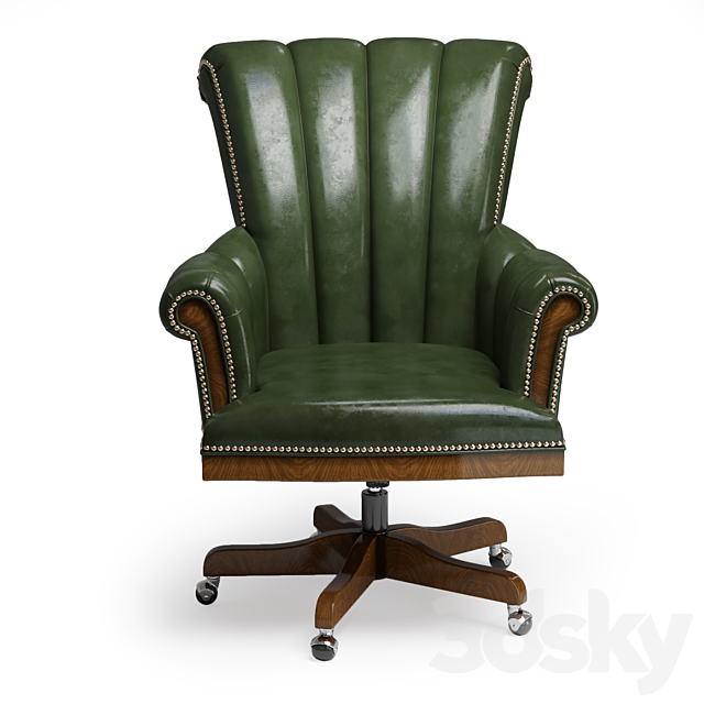 Bicester desk & game chair 3DS Max Model - thumbnail 2