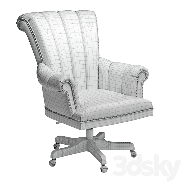 Bicester desk & game chair 3DS Max Model - thumbnail 3