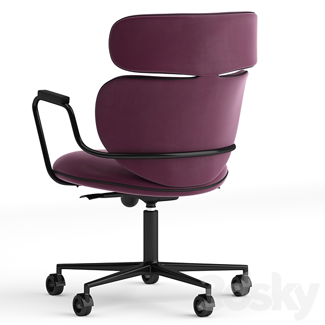 Black tie asia office chair 3DSMax File - thumbnail 2