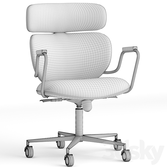 Black tie asia office chair 3DSMax File - thumbnail 3