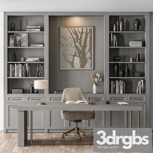 Boss Desk Office Furniture 369 3dsmax Download - thumbnail 1