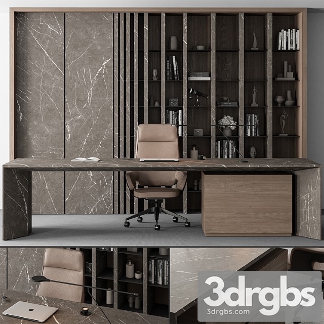 Boss Desk Office Furniture 475 3dsmax Download - thumbnail 1