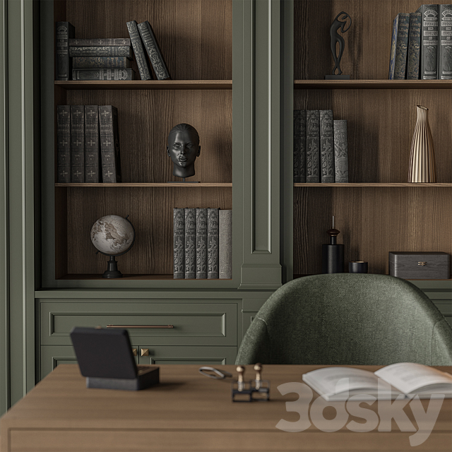 Boss Desk – Office Furniture 476 3DS Max Model - thumbnail 4