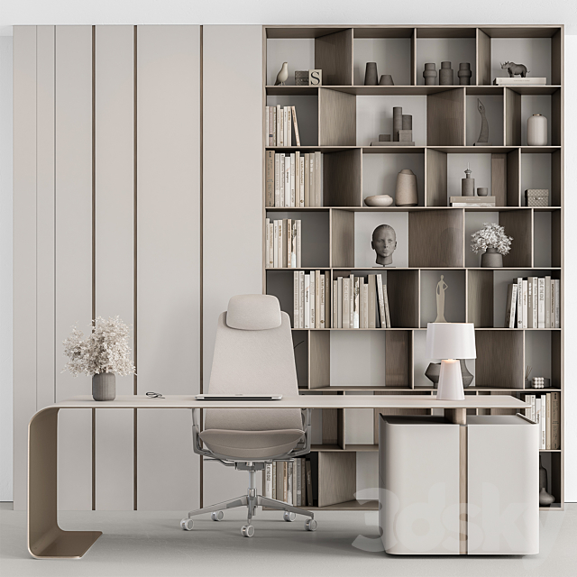 Boss Desk – Office Furniture 484 3dsMax Model - thumbnail 1